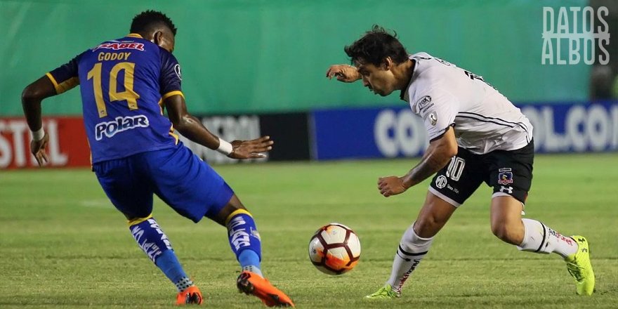 DatosAlbos's tweet photo. ¡Por fin @el_mago_oficial! Jorge Valdivia ganó ante #DelfinSC su primer partido en #CopaLibertadores defendiendo a #ColoColo. https://t.co/8YRtFTJhPM