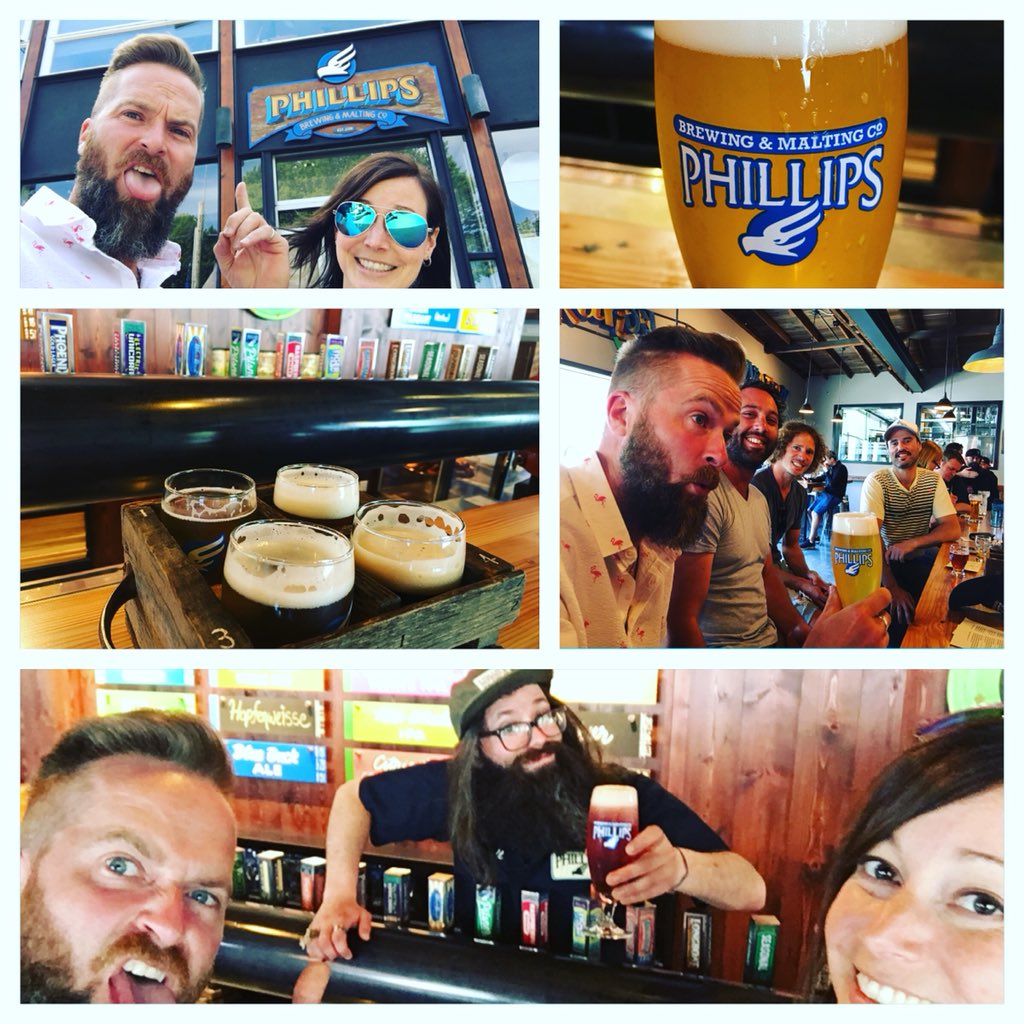 craftbrewjester's tweet image. Had a chance to hit @phillipsbeer new tasting room today , went for one, then we had the infamous &amp;amp; awesome @acresoflions dan serving us and met a few Aussies, ended up staying 3 hrs , what a great space🍺🎉 #finallyopen #craftbeer #yyj #acresoflions #GoodDay👌