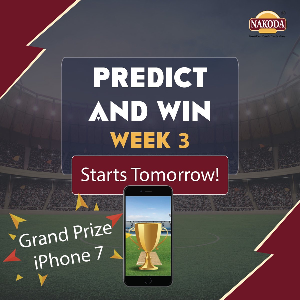 nakodagheetel's tweet photo. Yes! You read that right!!!
We're giving away 1 iPhone 7 as a grand prize this time!!
So what are you waiting for?

Read T&amp;C here - https://t.co/3IgUAG5LLV

#contest #ContestAlert
@Contest_in @Contest_Hub @contestinIndia @ContestsInIndia @thefreejinn @india4contests https://t.co/IyCRPnNf1F
