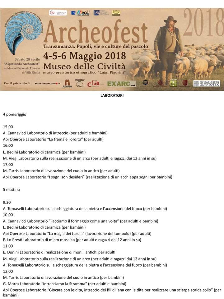 RominaLaurito's tweet photo. Il ricchissimo programma di #Archeofest2018. VIETATO MANCARE! https://t.co/uGB5vofy07