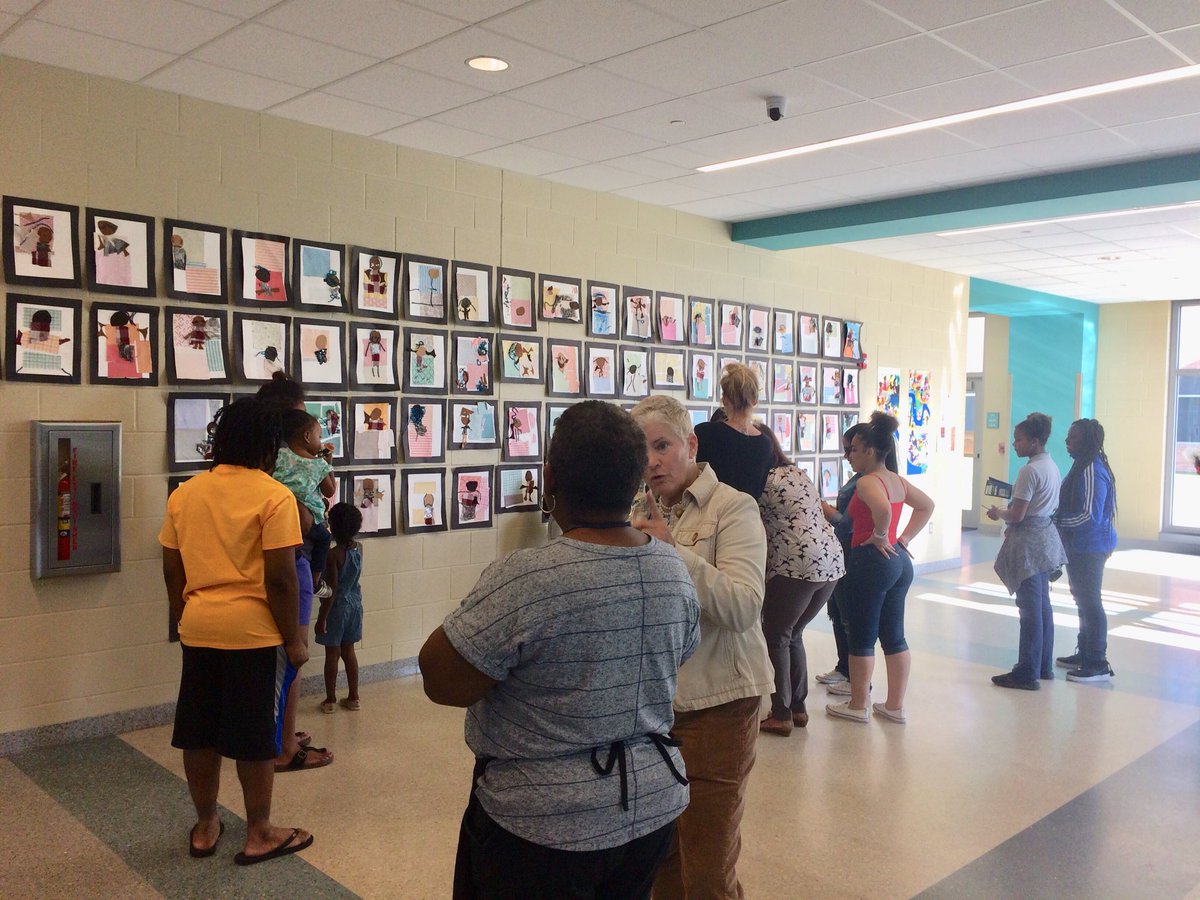 PrincipalGreen3's tweet photo. The Ogden Museum comes to Capdau!! Our PK-1st Grade Scholars at Capdau &amp; Nelson had their beautiful artwork on display. https://t.co/UuB4CzMbuq