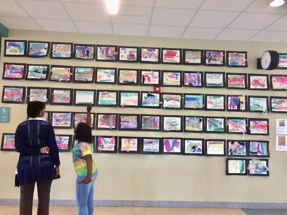 PrincipalGreen3's tweet photo. The Ogden Museum comes to Capdau!! Our PK-1st Grade Scholars at Capdau &amp; Nelson had their beautiful artwork on display. https://t.co/UuB4CzMbuq