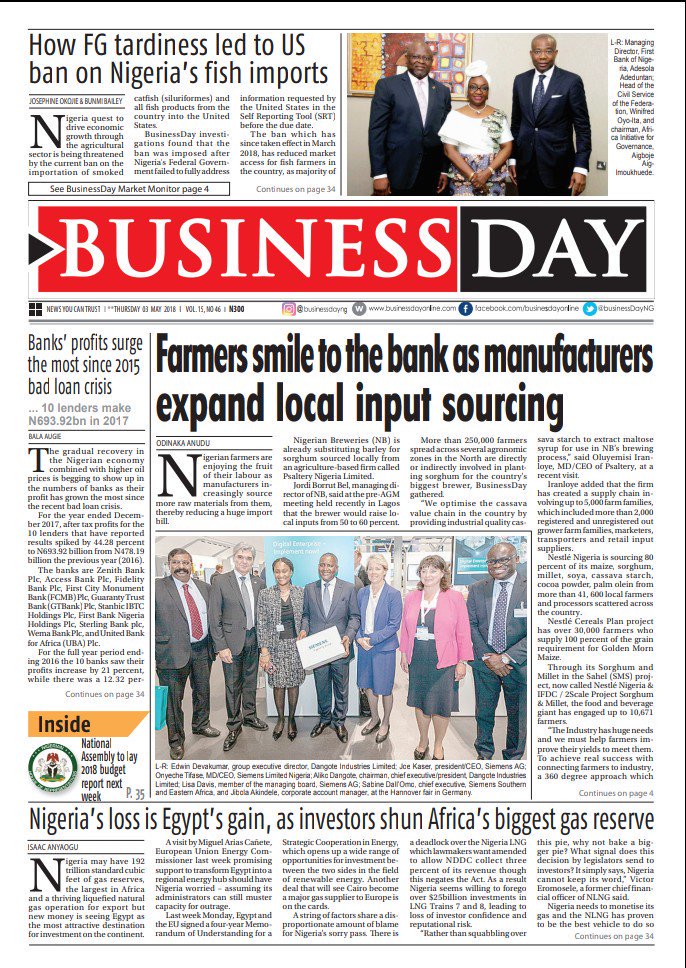 Farmers smile to bank as manufacturers expand local sourcing. Wailers can keep wailing why hard working youths smile banks. 
Nigeria is definitely on right track for realgrowth. @seunomoakinola @miketunbosun @Busaayo @talkanni @TodayFM951 @NigeriaInfoPH @NigeriainfoFM @tvcnewsng