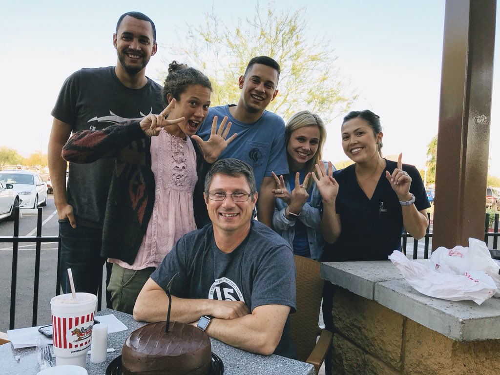 CoachKoehne's tweet photo. My favorite birthday present is being with my family.... and eating @portilloshotdog https://t.co/qPSFT5F3W5