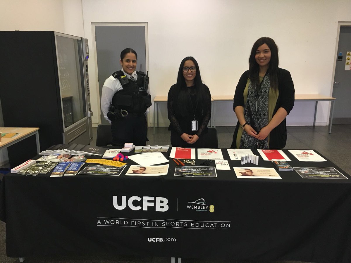 UCFB_WC_SE's tweet photo. Pop down and see your Student Services team today in the student entrance until 2:30pm for their safety campaign with metropolitan police! https://t.co/aDD9zbPORQ