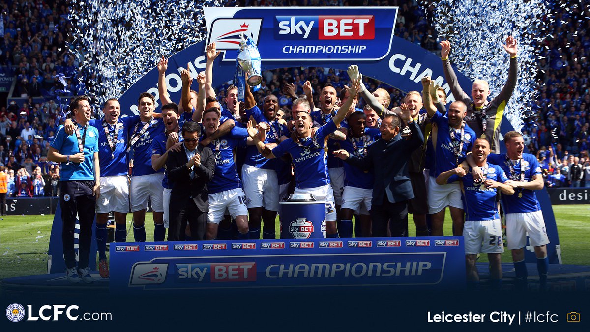 Leicester City lifted the Championship trophy #OnThisDay in 2014! 🦊🏆