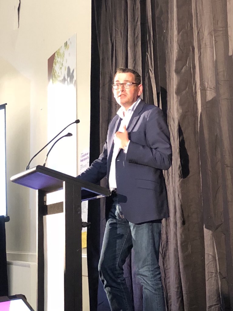 JaalaPulford's tweet photo. Premier @DanielAndrewsMP at the Mechanics Institute in Kyneton, wrapping up the 2018 Loddon Campaspe Regional Assembly #LCassemble #springst https://t.co/vgTabd24d4