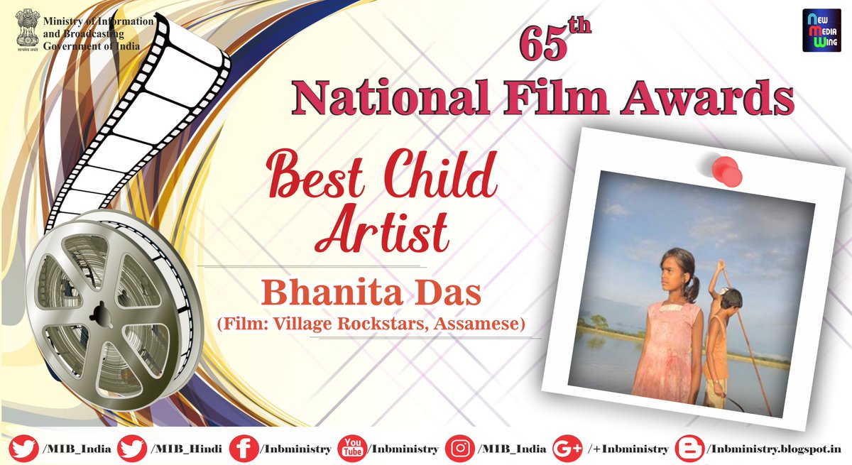 MIB_India's tweet photo. 65th #NationalFilmAwards: Best Child Artist- #BhanitaDas https://t.co/pVorgonDGQ