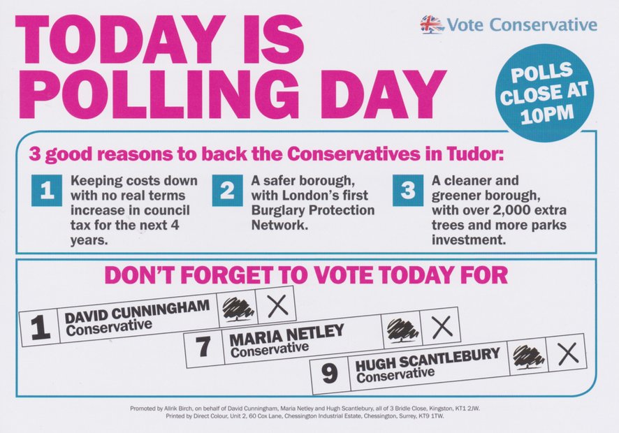 positive4future's tweet photo. It’s Local Council Election Day….in Tudor Ward please vote for us. Local Councillors working on behalf of local residents. https://t.co/pJq3wgsovL
