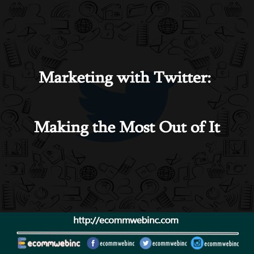 ecommwebinc's tweet photo. #Marketing with #twitter latest #advertising sensation to strike the net and this is all for #good reasons.
Read more:https://t.co/sxtFakI8ie https://t.co/2WK6GGBZDh