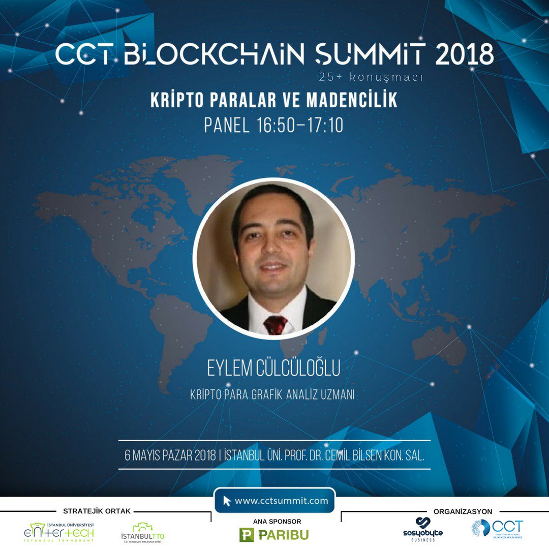 EylemCulculoglu's tweet photo. 6 Mayıs günü CCT Blockchain Summit'de konuşma yapacağım. #bitcoin #blockchain #cctblockchainsummit #kriptopara #paribu https://t.co/CNLb332nMB