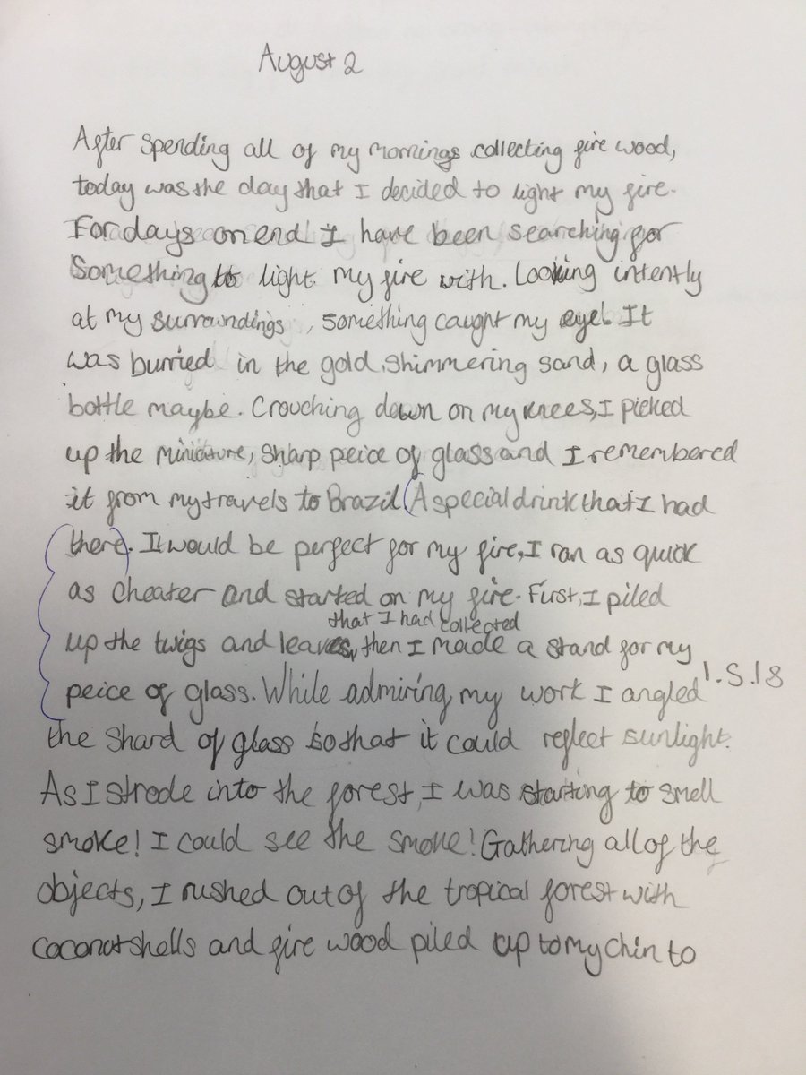Y6WillowClass's tweet photo. We have been writing diaries based on Kensuke's Kingdom #Kodu #writing #Year6 https://t.co/u6gE9thWnd
