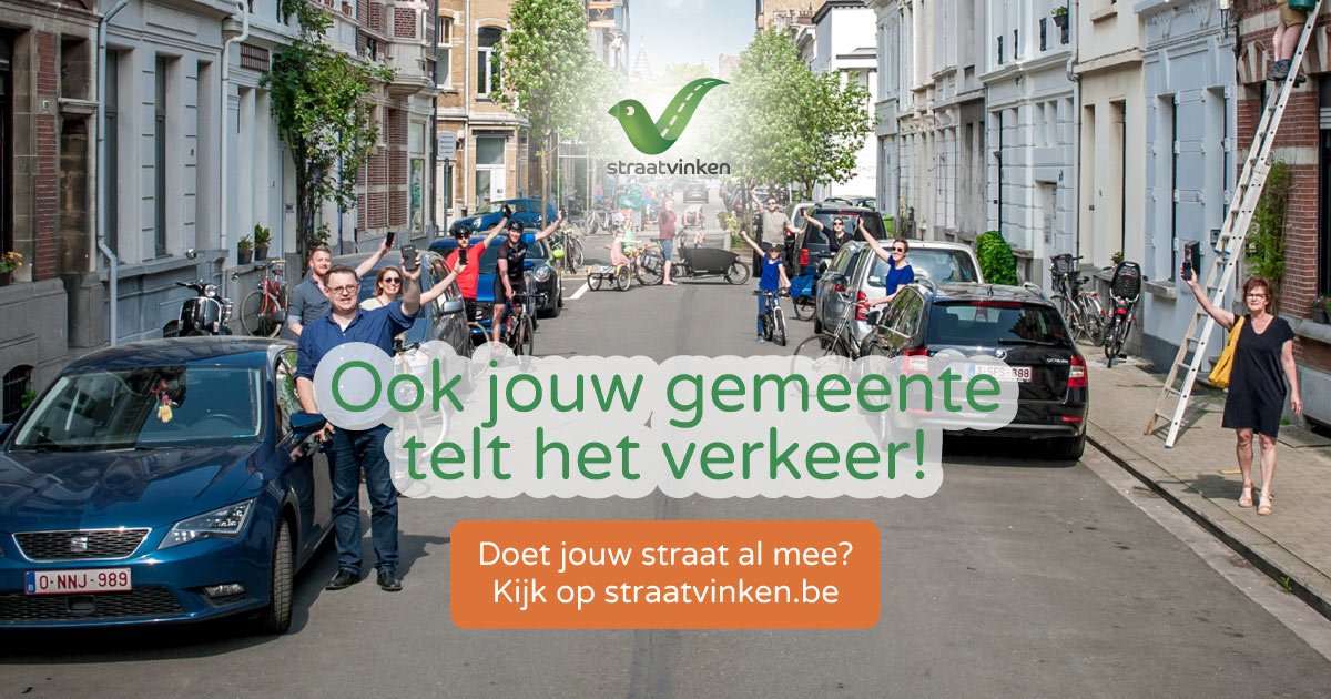 Hoe gezond is het verkeer in jouw straat? Vink donderdag 17 mei van 17 tot 18 uur aan hoeveel voetgangers, fietsers en andere voertuigen er passeren. Onze wetenschappers berekenen jaar na jaar of jouw straat op de goede weg is. Schrijf in op straatvinken.be