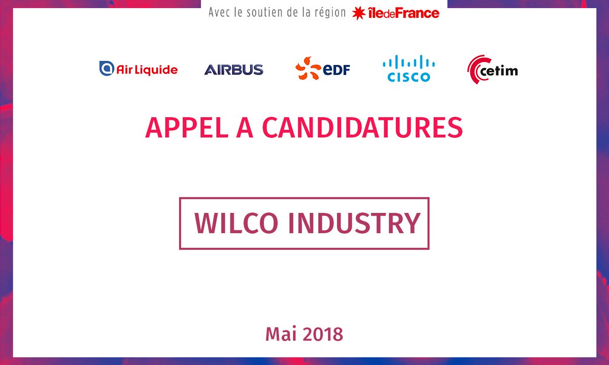 WILCO_startup's tweet photo. #Startups #usine #energie #transport #agritech #batiment L'appel à candidatures WILCO Industry est ouvert ! 3 ans d'accompagnement et jusqu'à 120 k€ à la clé > https://t.co/M1HRqpM61b < @airliquidegroup @Airbus @EDFofficiel @CiscoFrance @CetimFrance https://t.co/Y3QSiWvf47