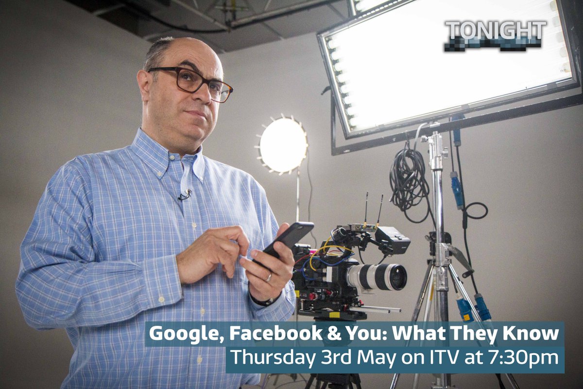 ITVTonight's tweet photo. Is data the new oil of the 21st Century digital age? And how much do you know about the companies that harvest YOUR personal information?

Google, Facebook &amp; You: What They Know with reporter @AdamShawBiz is on @ITV at 7:30pm 

#ITVTonight https://t.co/6hDP9Ue2FX
