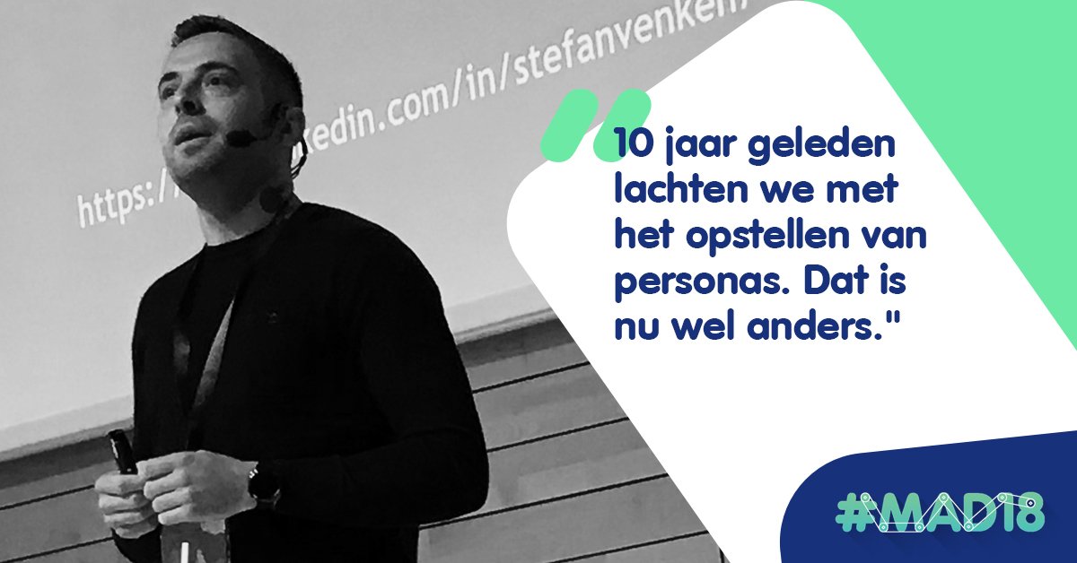 Stefan Venken van Vente Exclusive heeft het over het belang van personas bij marketing automation. #MAD18 #marketingautomation