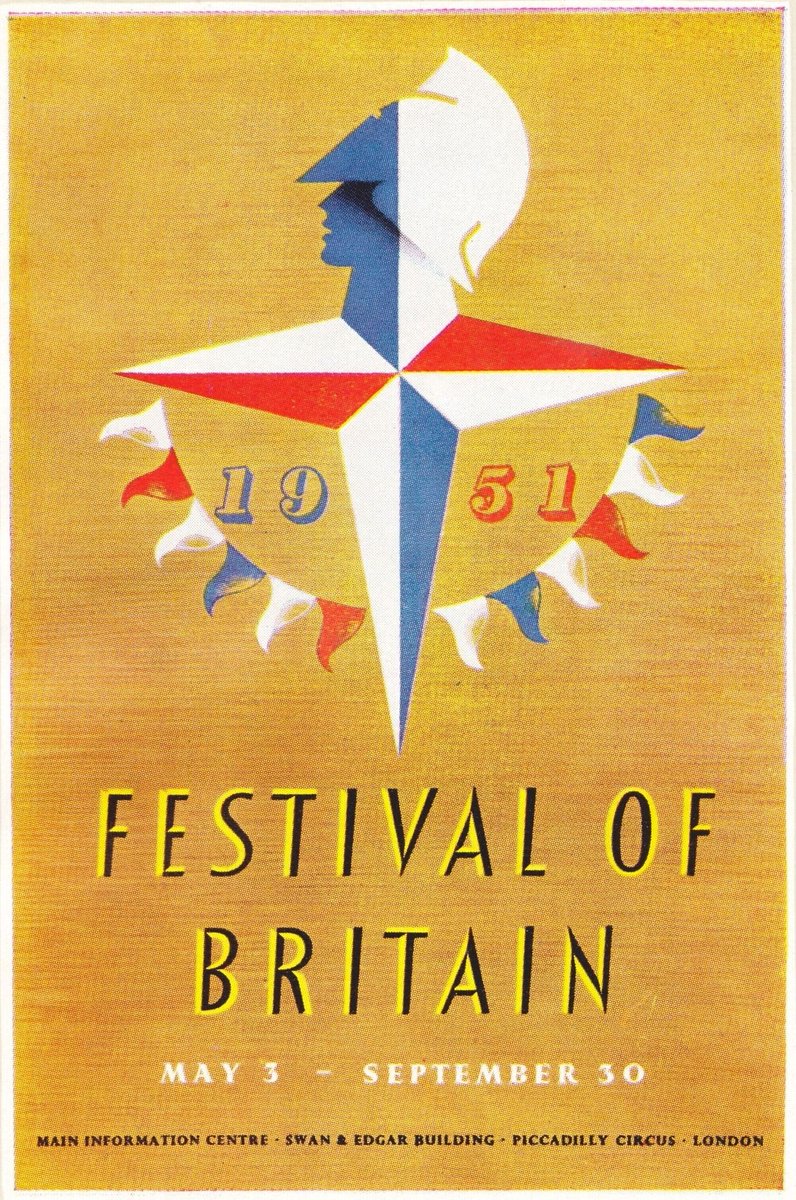 Festival of Britain Poster (1951) by Abram Games buff.ly/2KvQwsU #festivalofbritain #abramgames