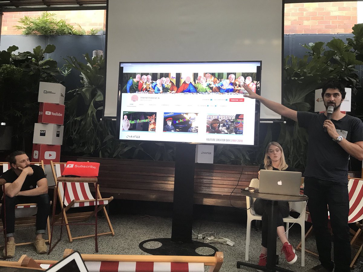 QUTEship's tweet photo. Ate up some awesome tips😋 4 making tasty #YouTube #content &amp; great #brand collaborations 2 🚀 @YTCreators to ⭐️⭐️@ #CreateQld! 🙌#QUTcreative https://t.co/Nbf0eoUOEA