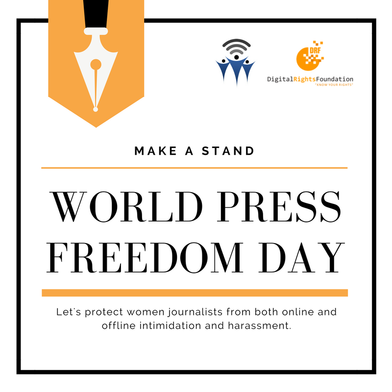 DigitalRightsPK's tweet photo. Today & every day, we stand for #PressFreedom! @freepressunltd @UNESCO Join our Network for Journalists for Digital Rights today & together weβd ensure empowerment with digital tools to work more securely and efficiently! #WPFD2018 #WorldPressFreedomDay #FreePress #InternetRight https://t.co/5yNK8Z176f