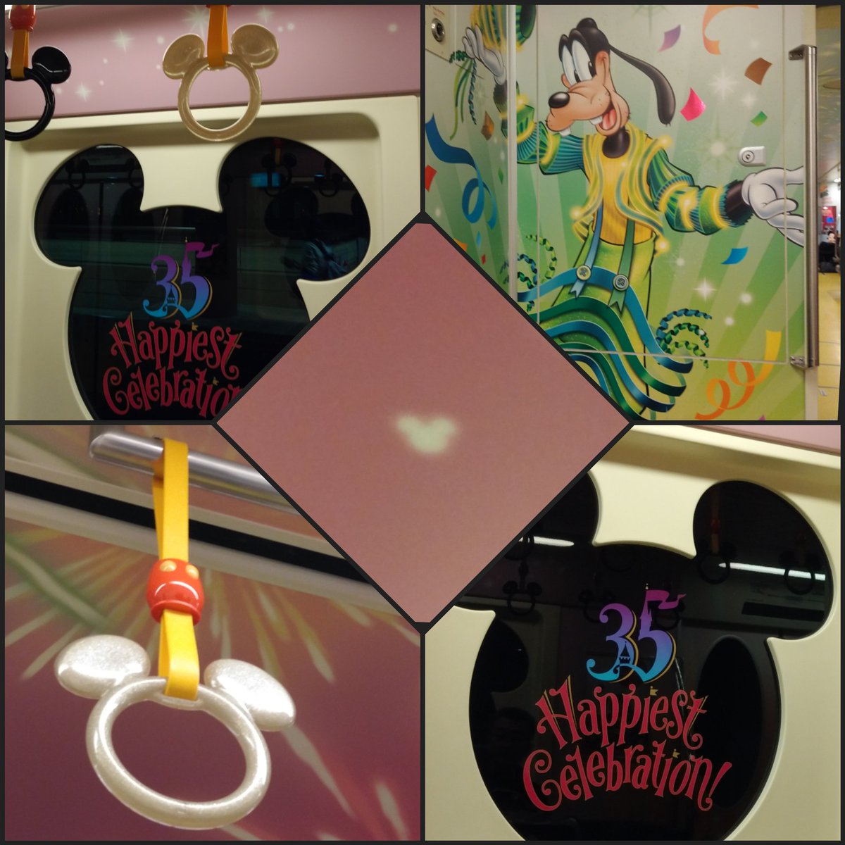 ちょんまげ ディズニーリゾートライン ミッキーアイコン見つけたよ Goldのつり革もgood 18 5 1 Byちょんまげ ハピエストセレブレーションライナー