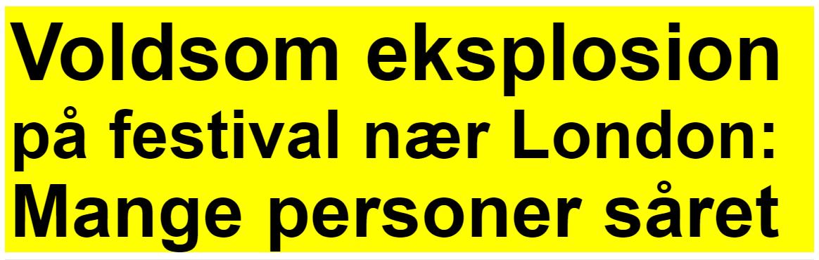 Tophistorien på EB her til morgen. Var det terror - er der grund til at være ekstra bange her til morgen? Nej, det var et bål. Historien er ikke tophistorien på NOGEN af de britiske aviser. Flere omtaler den slet ikke. Så hører historien virkelig hjemme i #dkmedier?