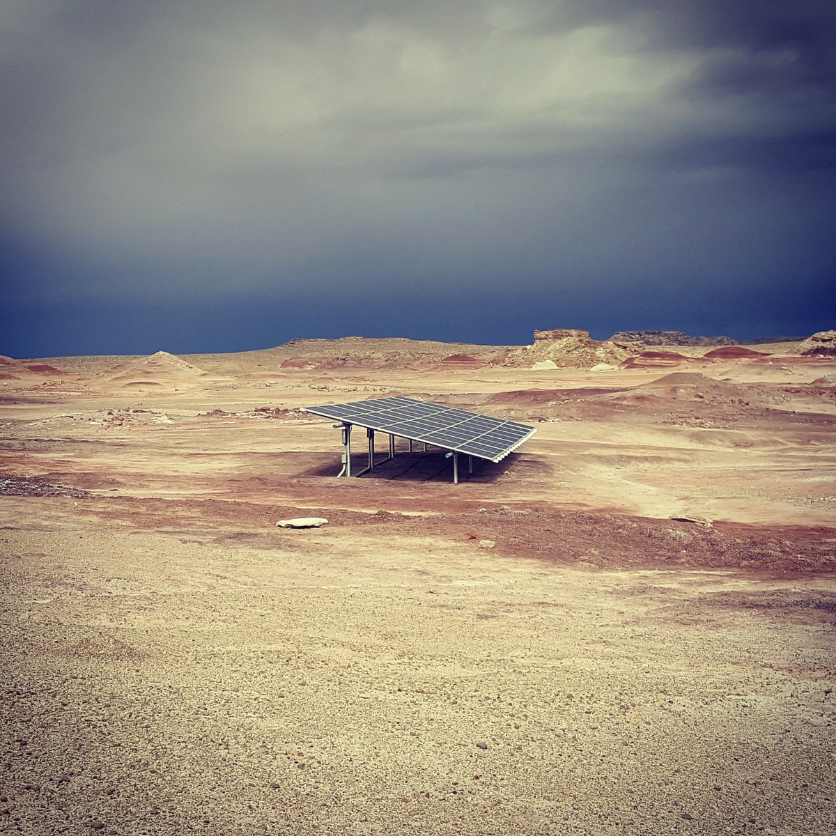 shawnapandya's tweet photo. Here on "#Mars," we rely on solar panels for power. Sometimes, nature takes over, and if there is too much cloud cover (like today), we rely on a back-up generator as a contingency. π΄ππ©βπβπ©
cc @MDRSupdates
#redplanet #exploration #Citizenscience #astronaut #projectphenom https://t.co/JzJjtgoOKS
