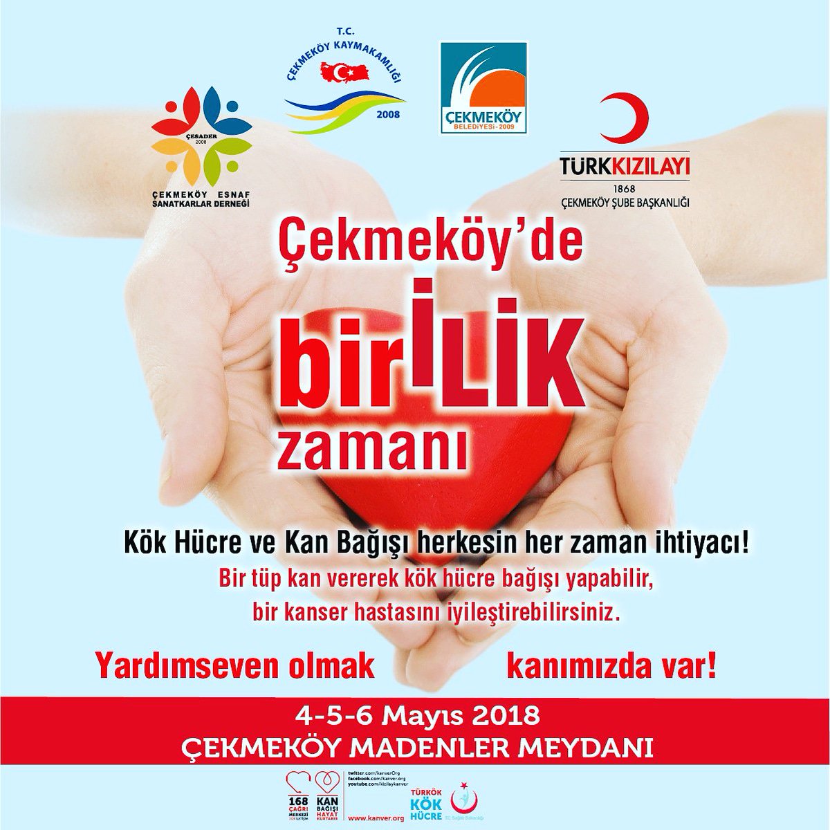 Bugün bir iylik yap yarın sende gel...
4-5-6 Mayısda Çekmeköy meydanında umut ışıkları yanacak...

#çekmeköyde1ilikzamanı