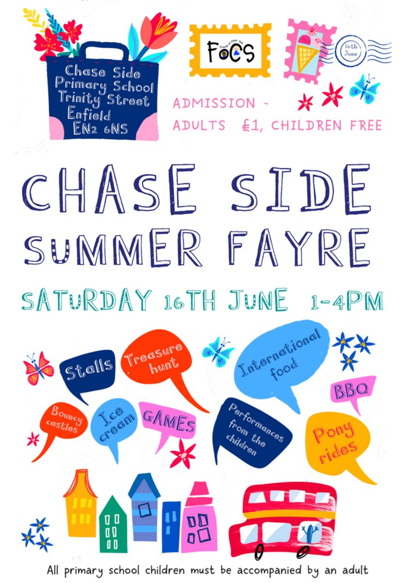 F_O_C_S_'s tweet photo. Here's a bit of colour for Thursday - our poster for this year's Summer Fayre! See if you can spot it displayed in shops and businesses near school... https://t.co/qaz4E5zyvZ