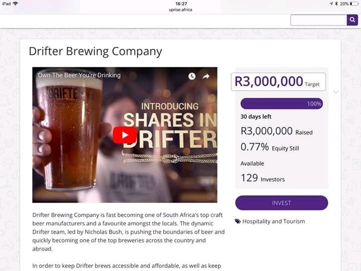 vuyisaq's tweet photo. Thank you to South African media @BusinessLiveSA, @busrep, @Ventureburn, @TechFinancials, @CapeTalk et al for showing #DrifterLove...SA's 1st "publicly funded" equity crowdfunding startup...R3m raised in 30 days with 130 investors...and this is only the beginning πΏπ¦ https://t.co/6L0JF3dqe3