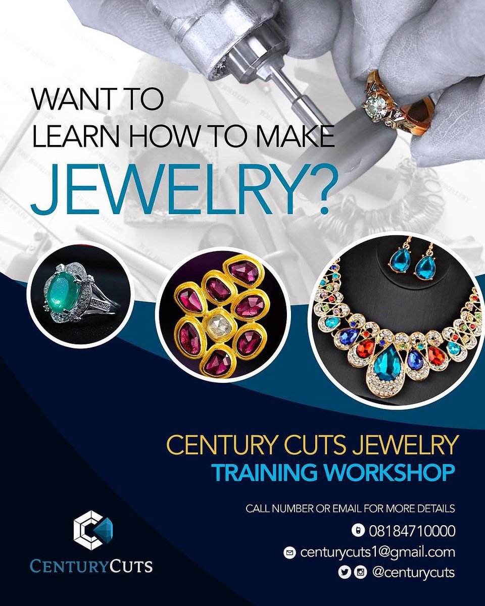 developmentden's tweet photo. Learn How to Make Jewelry at The Century Cuts Jewelry Training Workshop by CenturyCuts @CenturyCuts
To find our more and to register, call: 08184710000
#centurycuts
#developmentden
#developyouruniquepotential
#developyourself
#growyourself
#growyourbusiness https://t.co/sRRJkkHZiM