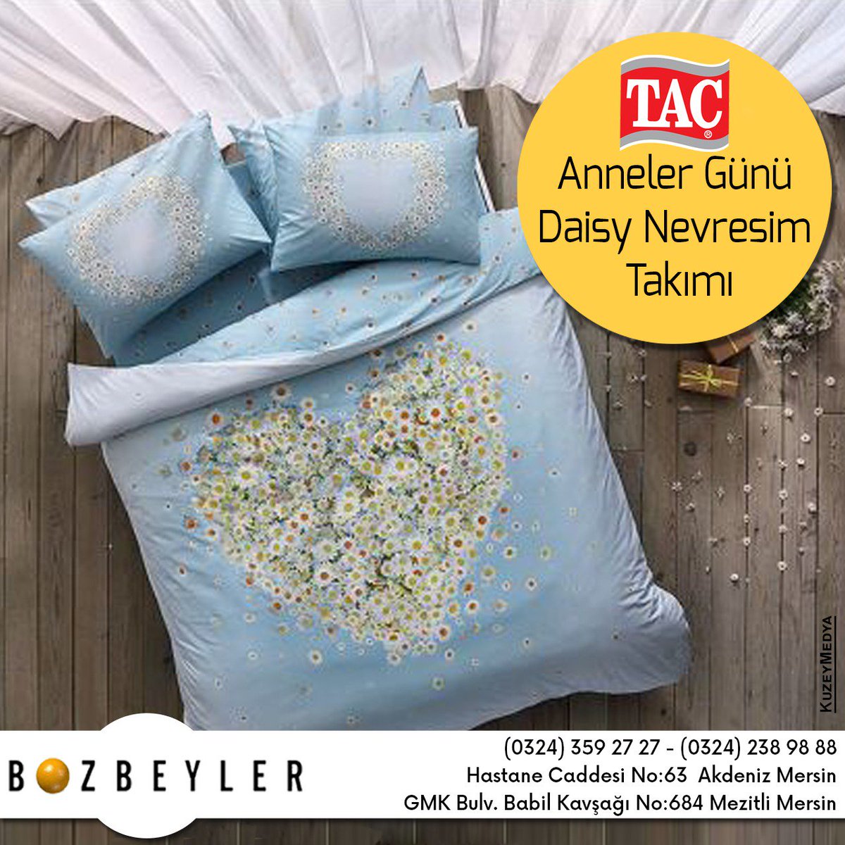boz_beyler's tweet photo. Anneler Gününe özel en güzel hediye Taç Glow Daisy Nevresim Takımı Bozbeyler mağazasında🌼
#bozbeyler #mersin #taç #daisy #glow #nevresimtakımı #linensset #happymothersday #annelergünü #kuzeymedya #bozbeylerexclusive https://t.co/JQBAnXnL6j