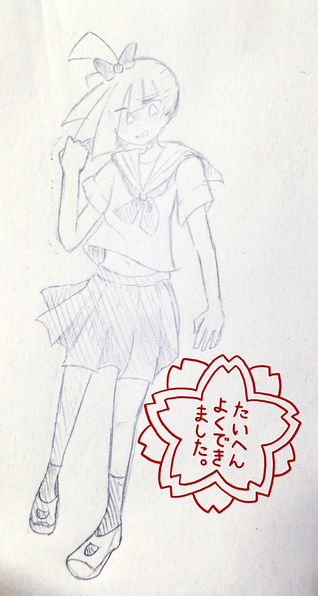 昨日描いてた落書きです～ヘヘヘ 