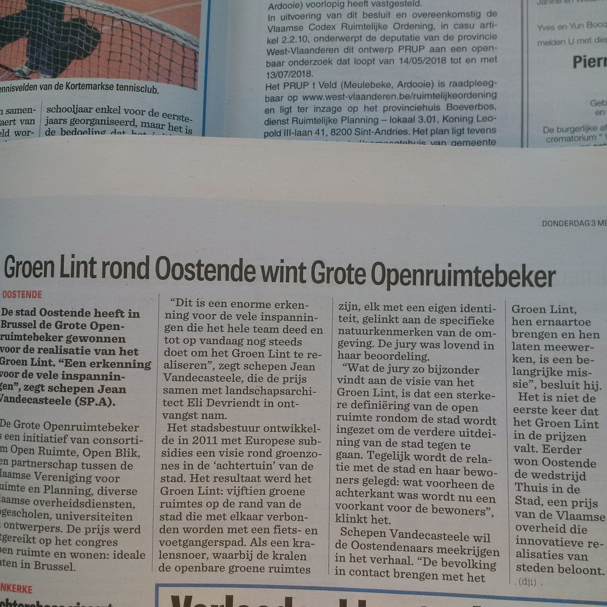 johncrombez's tweet photo. Heel knappe realisatie in Oostende : #GroenLint wint Openruimtebeker https://t.co/OEqQkRIUr7