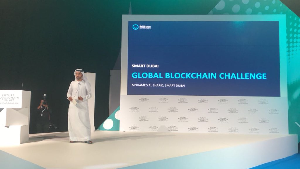 Aisha_BinBishr's tweet photo. We are at a #SmartDubai hyper-loop like moment to the future, celebrating 2nd year of #SD_BlockchainChallenge ! Competing #blockchain innovators are pitching their projects & showing how our life will be transformed. Good luck to all & looking forward to celebrate the winners. https://t.co/YaguNLVvA5