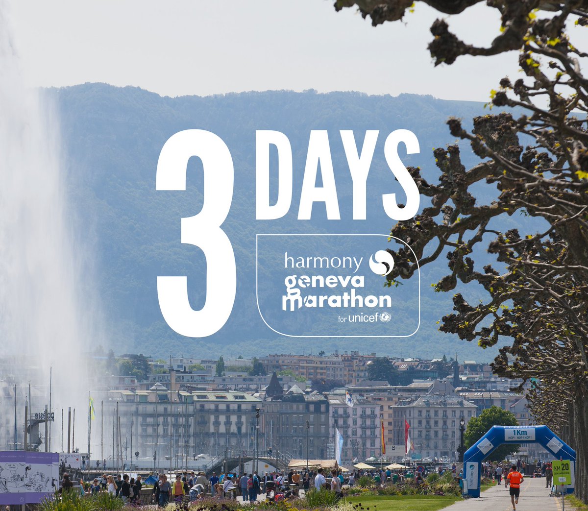 Plus que 72 heures avant le départ du Harmony Genève Marathon for Unicef 🎉🎈😊🏃‍♂️❤️🎽🏃‍♀️
#GeneveMarathon #FastIsBeautiful