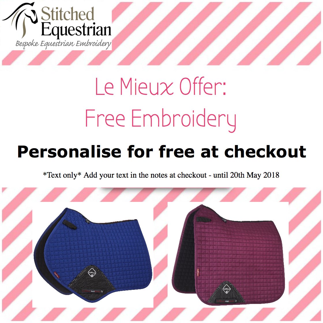 stitchedequest's tweet photo. #LeMieux #saddlecloths #personalise #embroidery https://t.co/FW4j05AcHa
