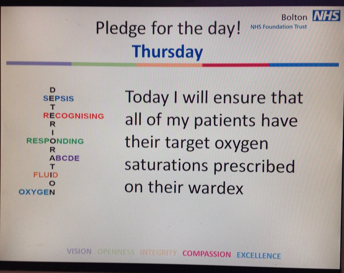 buckleyhsj's tweet photo. Remember, oxygen is a drug. It had give benefits bit can also cause harm. Why we have it as the first prescription on the wardex @boltonnhsft #boltonlearningweek https://t.co/3WYdO8qgRx