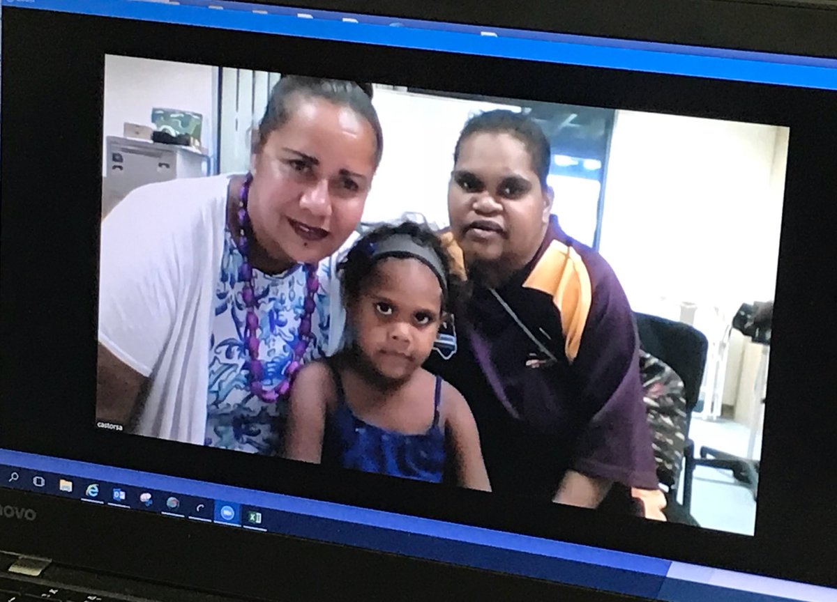 Awesome first-ever @Aus_Hearing video follow up clinic today for remote community children who’ve just got their first hearing aids. 

Kortisha is rocking her hearing headband, wears it all day. Mum Malvina sees a big difference. Health Worker Andrea helped made it all happen!