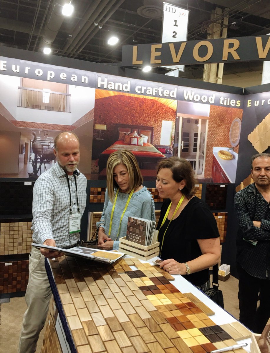 LevorWood's tweet photo. Great first day at the #HDExpo! We are here through Friday! Stop by the @LevorWood Booth #1310 to check out our European fine #wood #tiles - available as both #mosaic and #flooring. #Hospitality and #Design #InteriorDesign #Hardwood #ecofriendly #European #HDExpo2018 https://t.co/PZzFmDCU3G