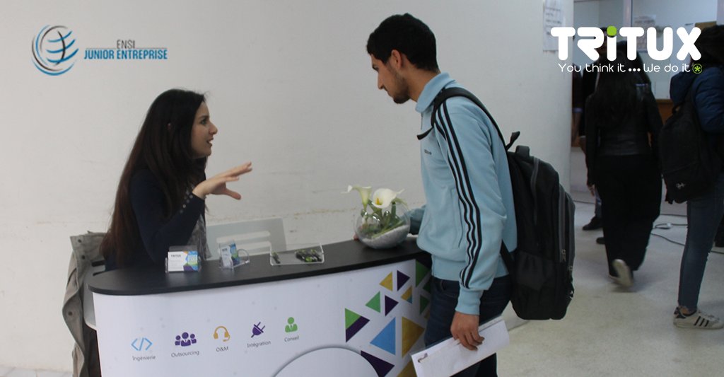 TrituxGrp's tweet photo. Nous étions ravis d'échanger avec les étudiants de l' @ENSI_tunisie hier lors de l’événement "Les portes du monde professionnel" organisé par @ENSI_JE
#TriTUX #ENSI_Junior_Entreprise #Event https://t.co/hYXeuHMdO1