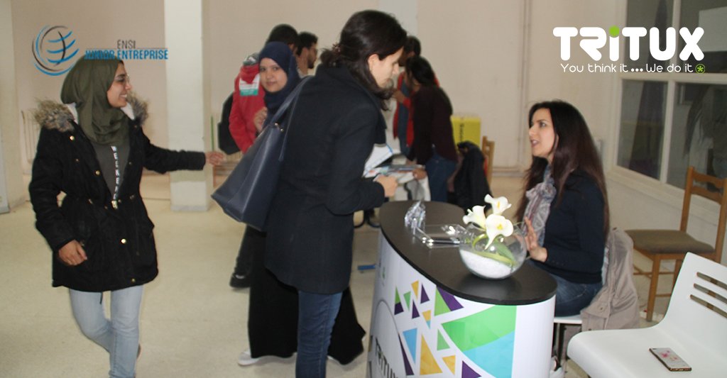 TrituxGrp's tweet photo. Nous étions ravis d'échanger avec les étudiants de l' @ENSI_tunisie hier lors de l’événement "Les portes du monde professionnel" organisé par @ENSI_JE
#TriTUX #ENSI_Junior_Entreprise #Event https://t.co/hYXeuHMdO1