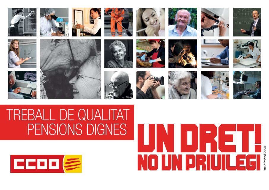 ccoocatalunya's tweet photo. Defensem #SalarisDignes per tenir #PensionsDignes

És hora de posar fi a la reforma introduïda de manera unilateral pel PP, i defensar el caràcter públic i solidari del nostre model de pensions.

#UnDretNoUnPrivilegi https://t.co/zqYqu0m1oq