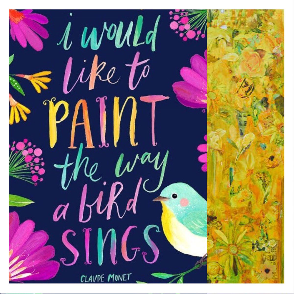 koromikodesign's tweet photo. #ThursdayThoughts - It’s #SpringTime - 🌻🌱☀️#birds of #twitter🐥 are #Singing #claudemonet would be #happy 😉 #yellow #artforsale #yellowprint #art #artoftheday #artonline #multicolor #paintings #artinbloom #springhassprung https://t.co/BNY0kMU49V