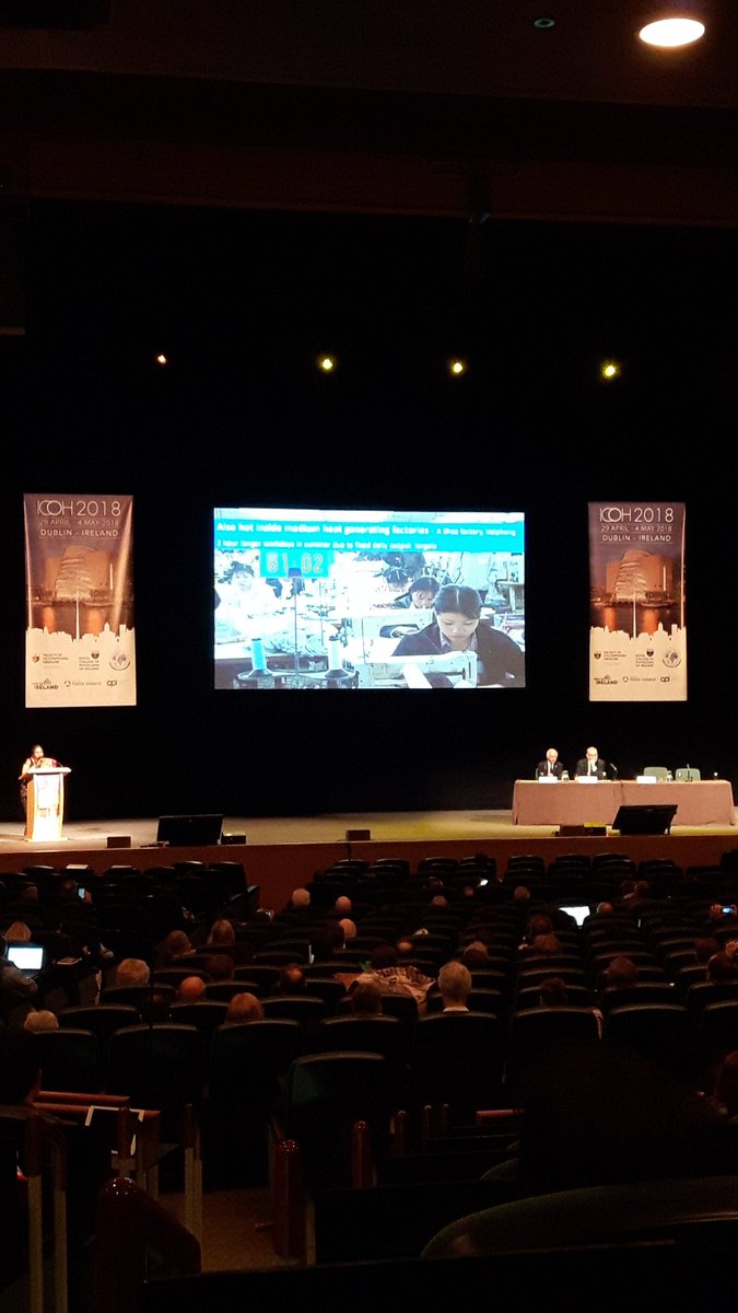 ICOHDublin2018's tweet photo. Day 5 at @ICOHDublin2018 another action packed day! Prof Vidhya Venugopal speaks on Climate Variability Impacts on Occupational Health now in the auditorium #ICOH2018 https://t.co/2gAO0OxsZw