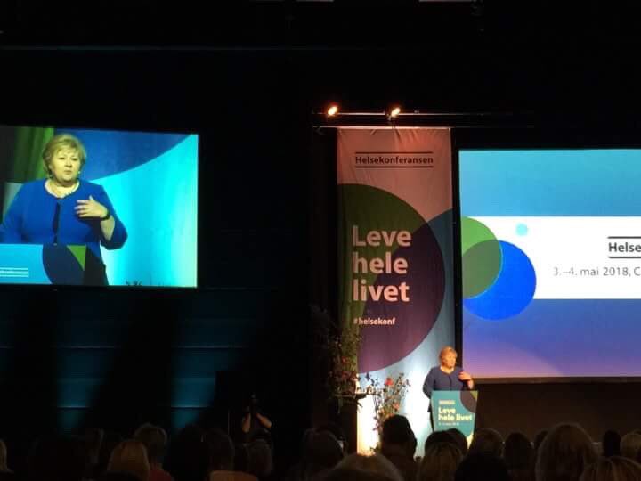 #helsekonf statsministeren snakker om den nye reformen Leve hele livet og oppgavene vi har foran oss.