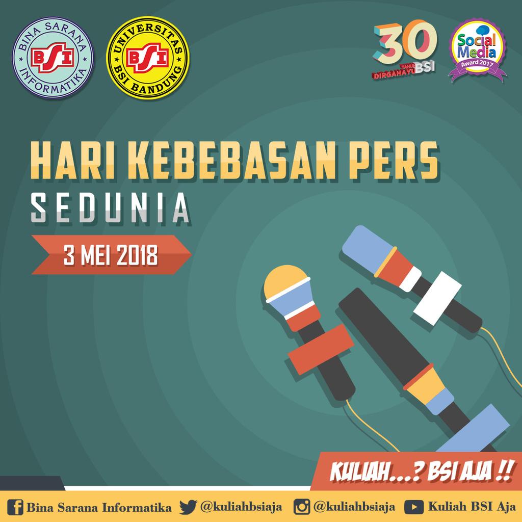 BSD_BSI's tweet photo. Selamat #harikebebasanperssedunia Sobat BSI..
.
.
#kuliahbsiaja #harikebebasanpers #bsibsd https://t.co/leFWHTz1EC