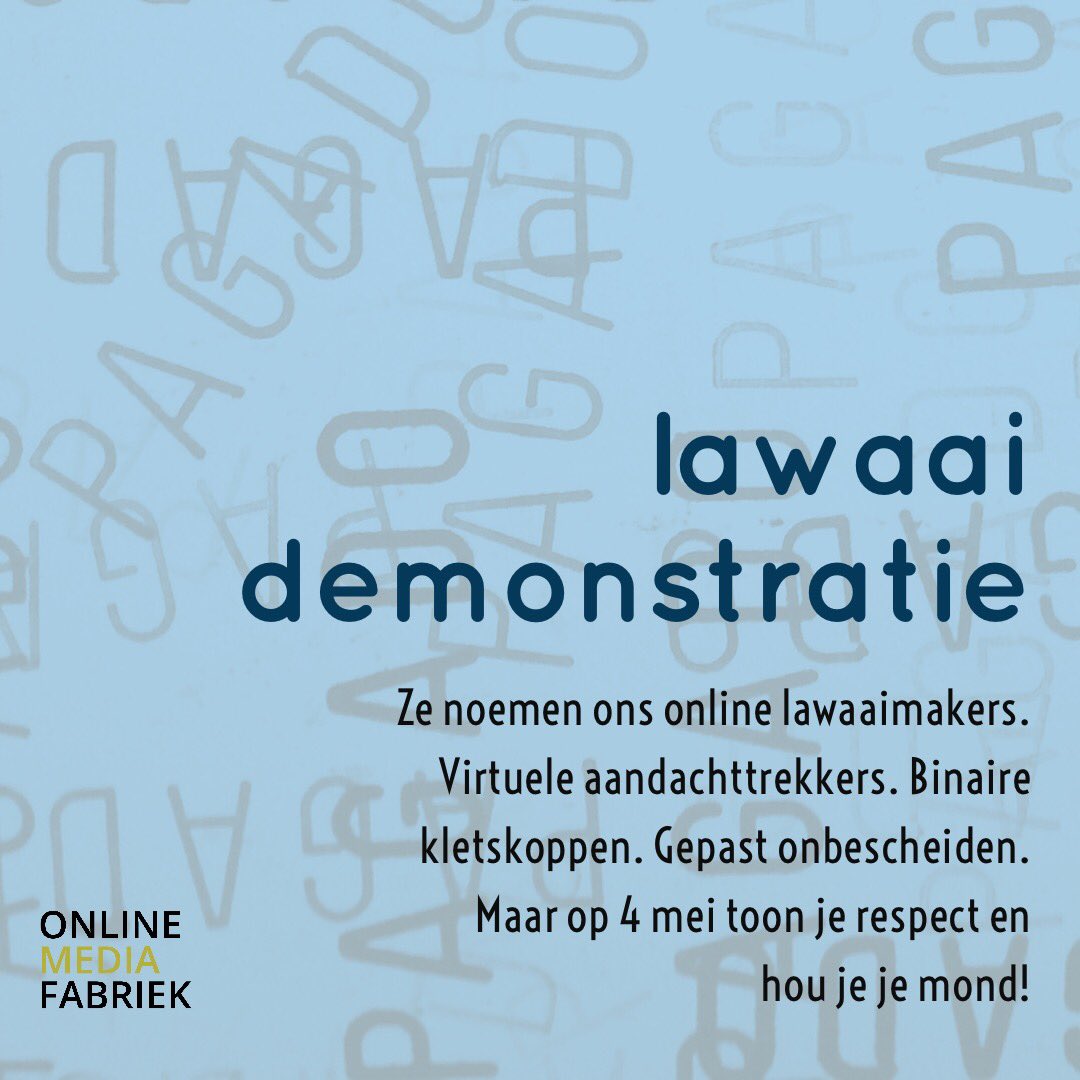 Statement van de lawaaimakers van Nederland.