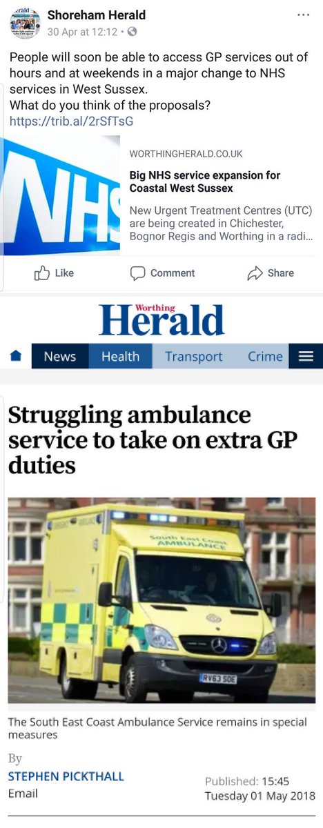 youradurmp's tweet photo. Two headlines.. 1 day apart.. Tory logic at its finest #shoreham #worthing @sophiecooktalks @LabourEWS @WorthingLibDems #youradurmp #LocalElections https://t.co/10A0a9kBHB