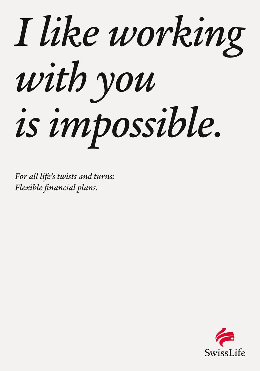 ReadMeLKP's tweet photo. Copywriting goals. Swiss Life campaign. https://t.co/sFQ2TdoEwk