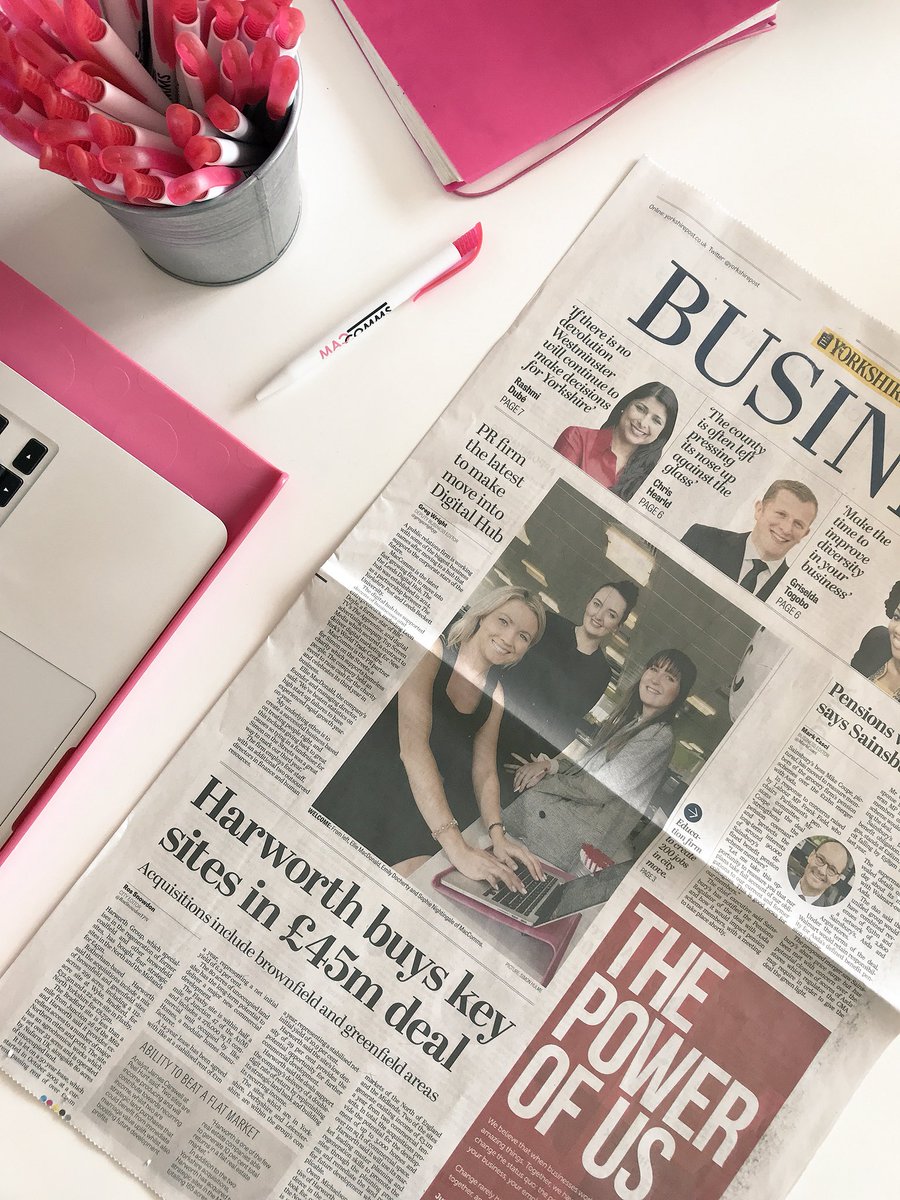 Have you seen? We’re front page news in today’s Yorkshire Post Business <a href="/YPBiz/">YP Business News</a> talking about our successful move to the Digital Hub at @LeedsUBC 🎉